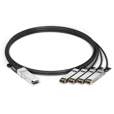 बेहतर गुणवत्ता संगत 1 0 0g qsfp28 से 4 x 25g SFP28 पैसिव डायरेक्ट अटैच कॉपर ब्रेकआउट केबल 0.5m -5 m